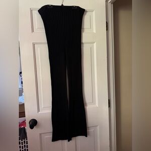 Chic Black Women's Ribbed High Waist Sweater Pants from Nordstrom